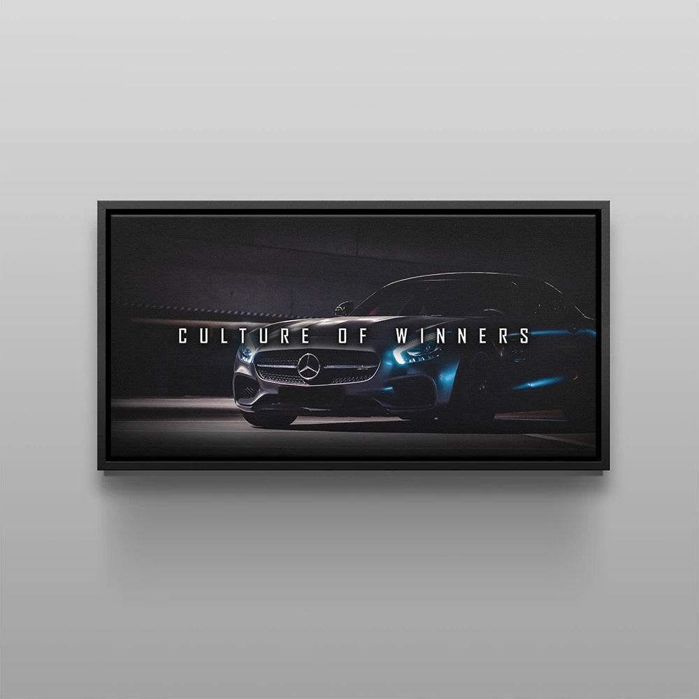 EZPZ Chase Your Dream Quote Luxury Sports Car Motivational Canvas And Poster Wall Art Print Inspirational Entrepreneur Office Decor