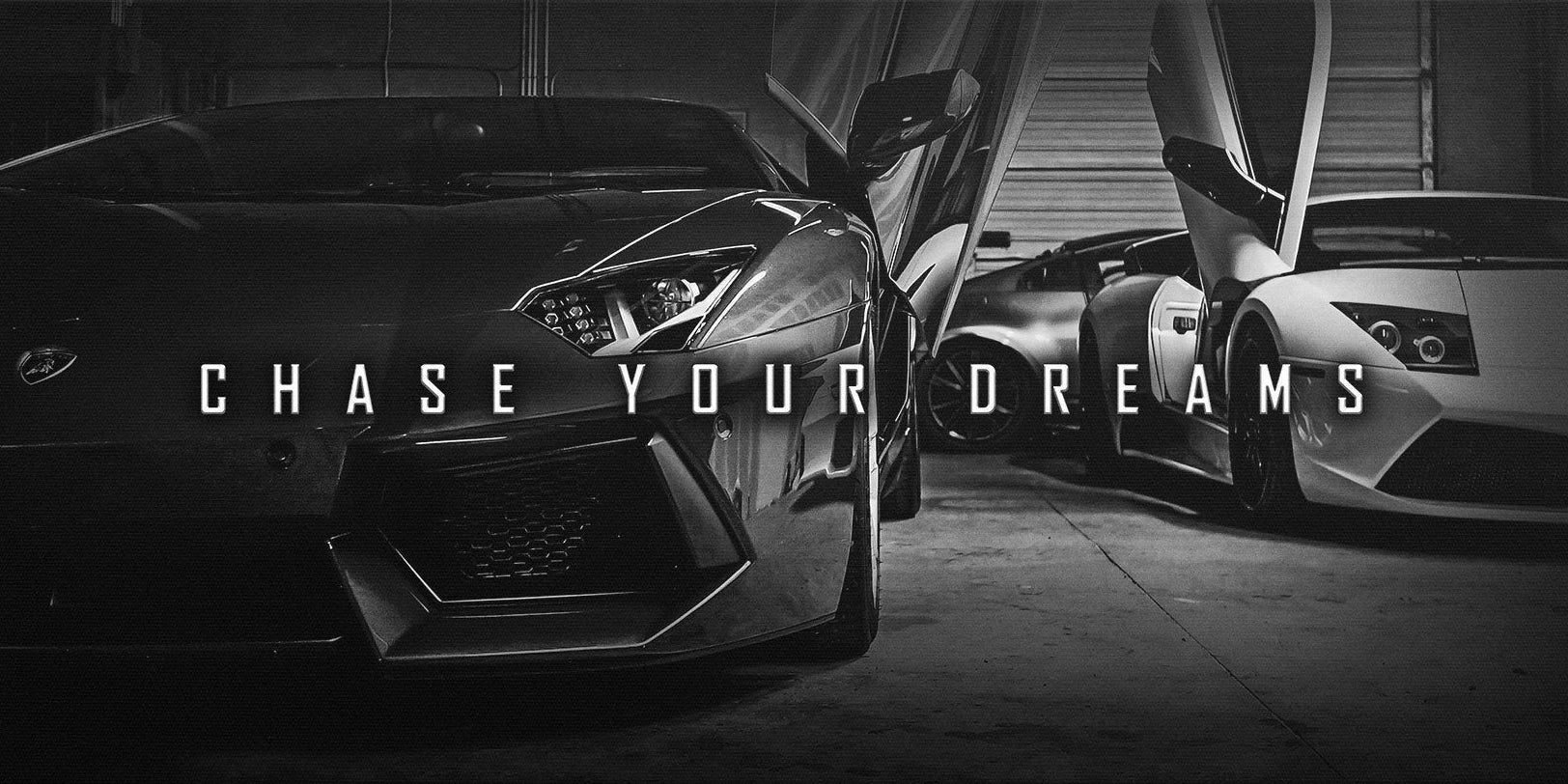 EZPZ Chase Your Dream Quote Luxury Sports Car Motivational Canvas And Poster Wall Art Print Inspirational Entrepreneur Office Decor