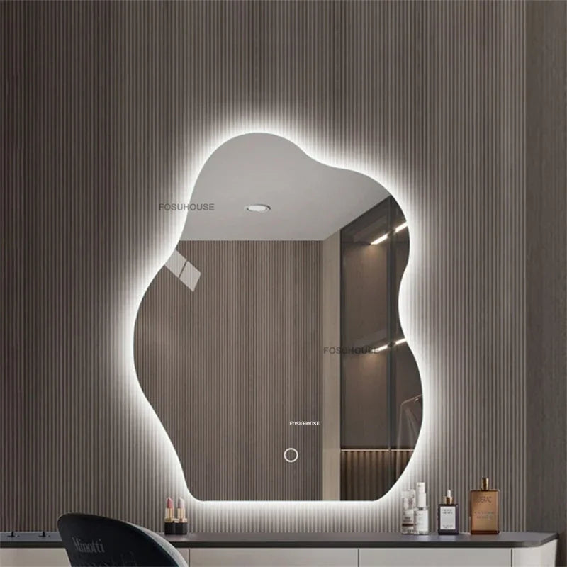 EZPZ Cloud Smart LED Decorative Mirrors Home Bedroom Dressing Table Mirror Wall-mounted Vanity Mirror Designer Mirror for Decorative