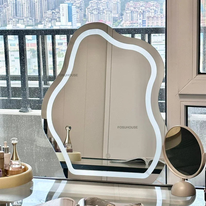 EZPZ Cloud Smart LED Decorative Mirrors Home Bedroom Dressing Table Mirror Wall-mounted Vanity Mirror Designer Mirror for Decorative