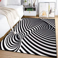 EZPZ 3D Vortex Illusion Carpet Rug for Living Room Decor Bedroom Area Floor Mat Abstract Geometric Optical Vertigo Carpet Non-slip