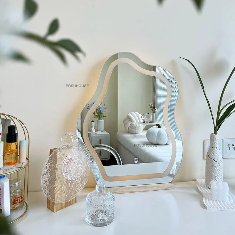 EZPZ Cloud Smart LED Decorative Mirrors Home Bedroom Dressing Table Mirror Wall-mounted Vanity Mirror Designer Mirror for Decorative