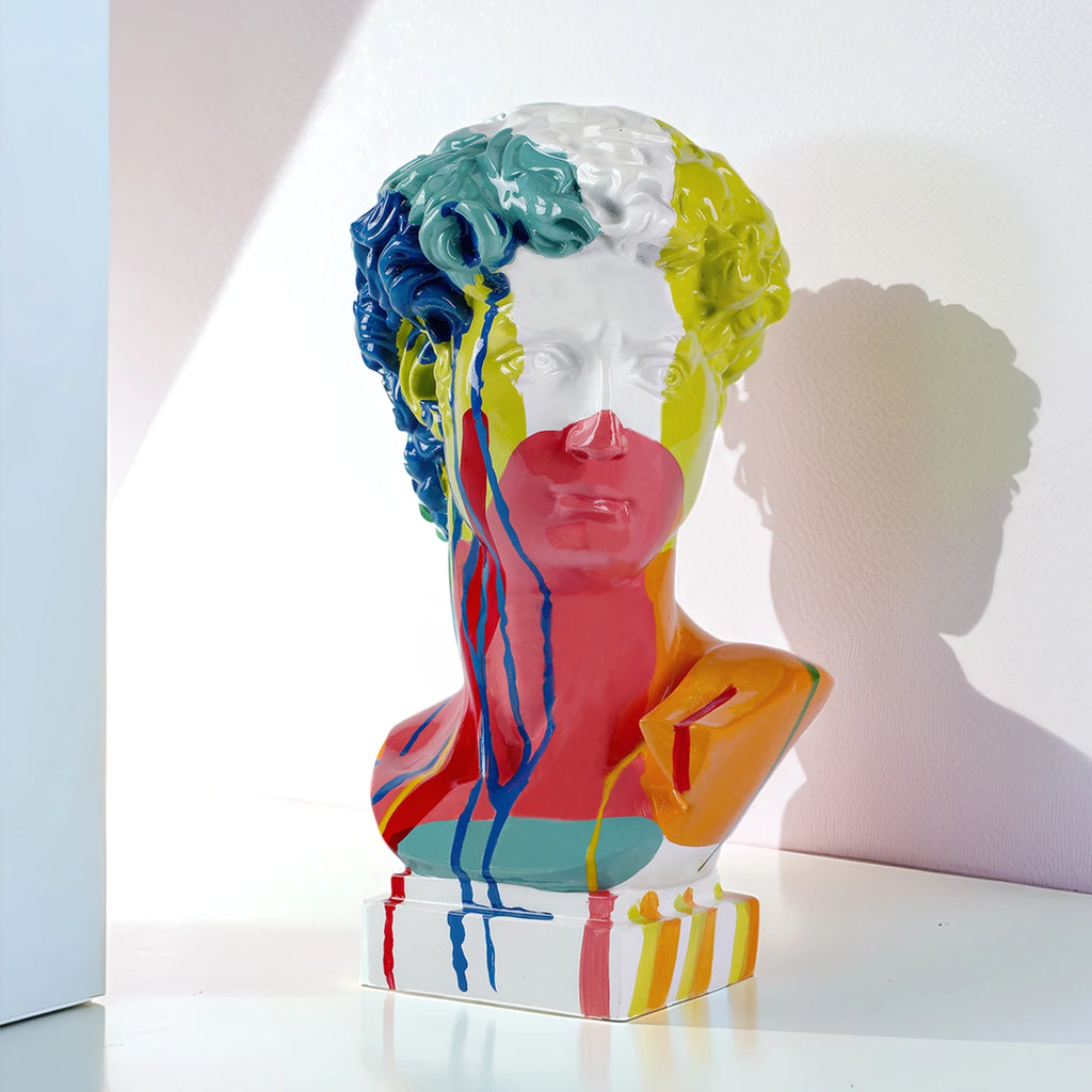 EZPZ European Home Decoration David Head ResinStatues Statues Home Decor  Modern Abstract Art  Bust Sculpture Art Sketch Practice