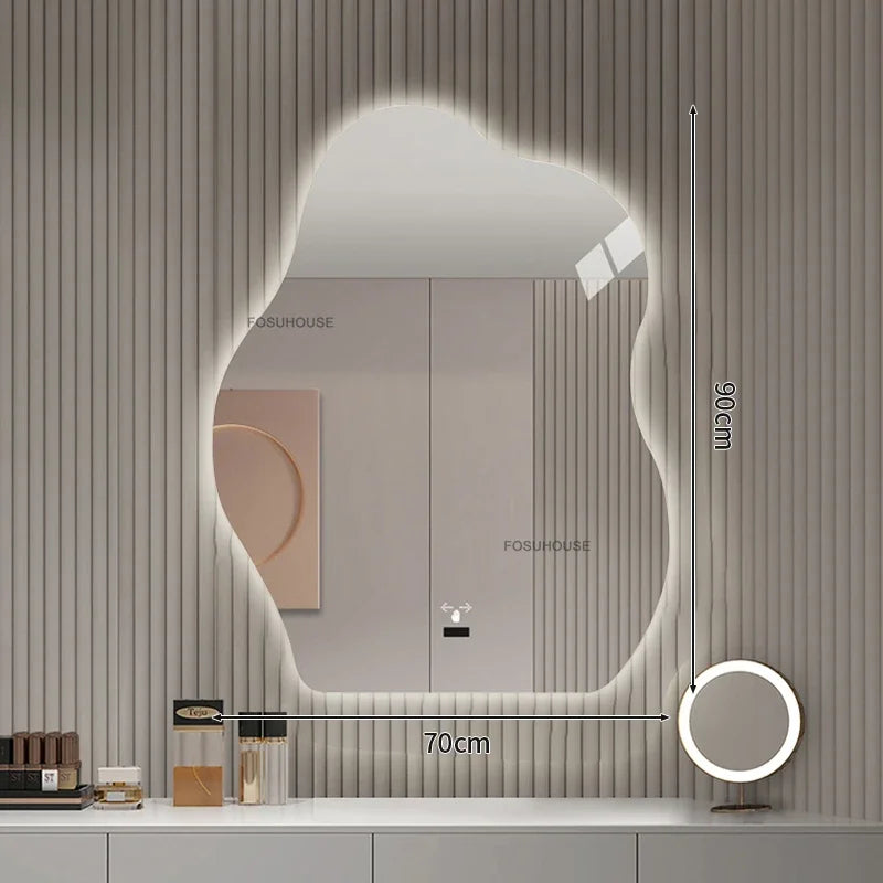 EZPZ Cloud Smart LED Decorative Mirrors Home Bedroom Dressing Table Mirror Wall-mounted Vanity Mirror Designer Mirror for Decorative