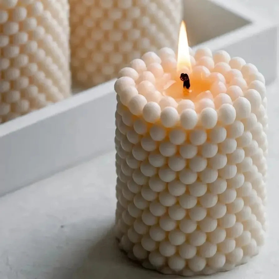 EZPZ Nordic Bubble Cube Scented Candle Soy Wax Aromatherapy Candle Home Bedroom Table Decor Wedding Birthday Gift