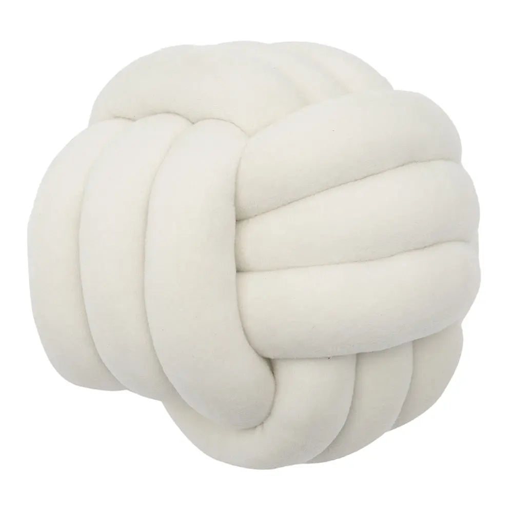 EZPZ Warm Nordic Style Round Pillow Cushion Velvet Knotted  Cushion Solid Baby Rest Sleep Dolls Stuffed Kid Adult Bedroom Decor