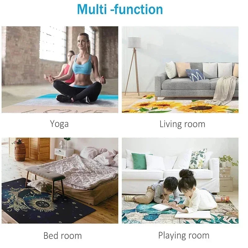 EZPZ 3D Vortex Illusion Carpet Rug for Living Room Decor Bedroom Area Floor Mat Abstract Geometric Optical Vertigo Carpet Non-slip