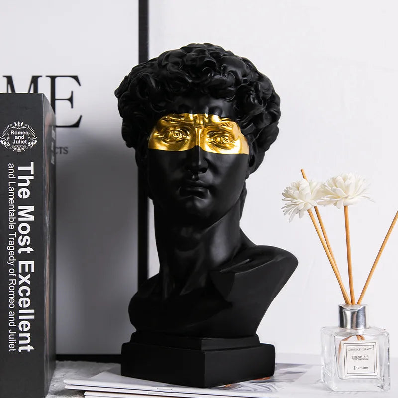EZPZ European Home Decoration David Head ResinStatues Statues Home Decor  Modern Abstract Art  Bust Sculpture Art Sketch Practice