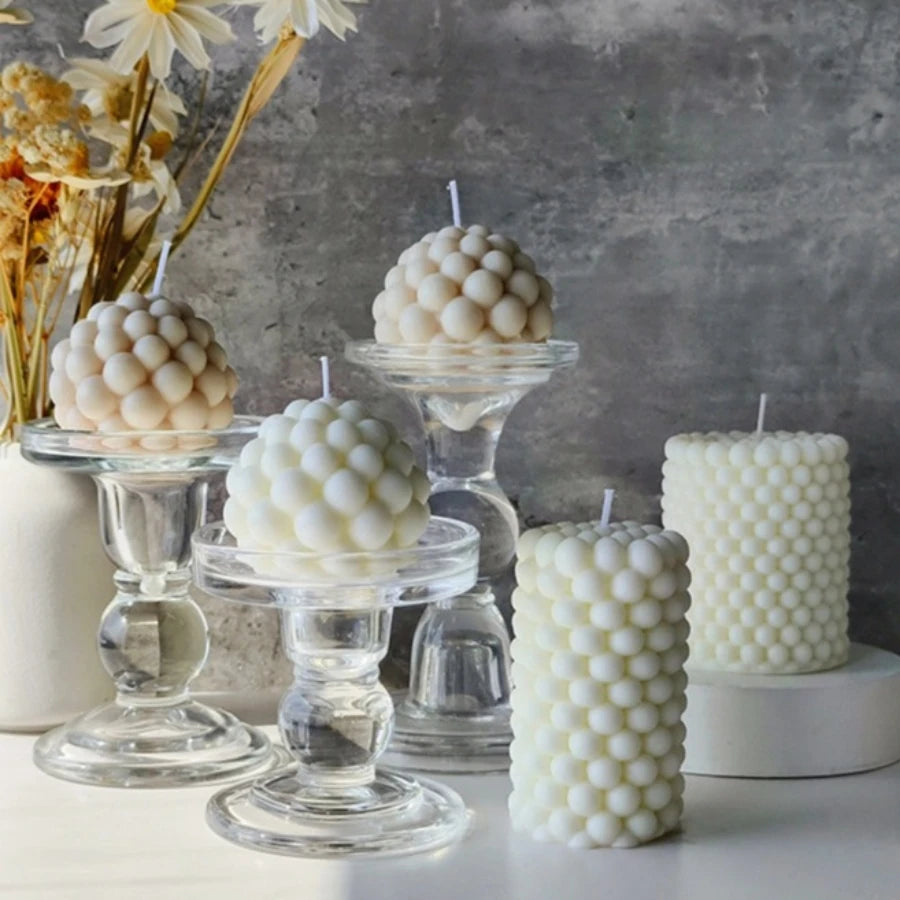 EZPZ Nordic Bubble Cube Scented Candle Soy Wax Aromatherapy Candle Home Bedroom Table Decor Wedding Birthday Gift
