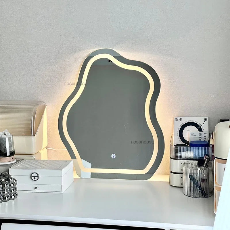EZPZ Cloud Smart LED Decorative Mirrors Home Bedroom Dressing Table Mirror Wall-mounted Vanity Mirror Designer Mirror for Decorative