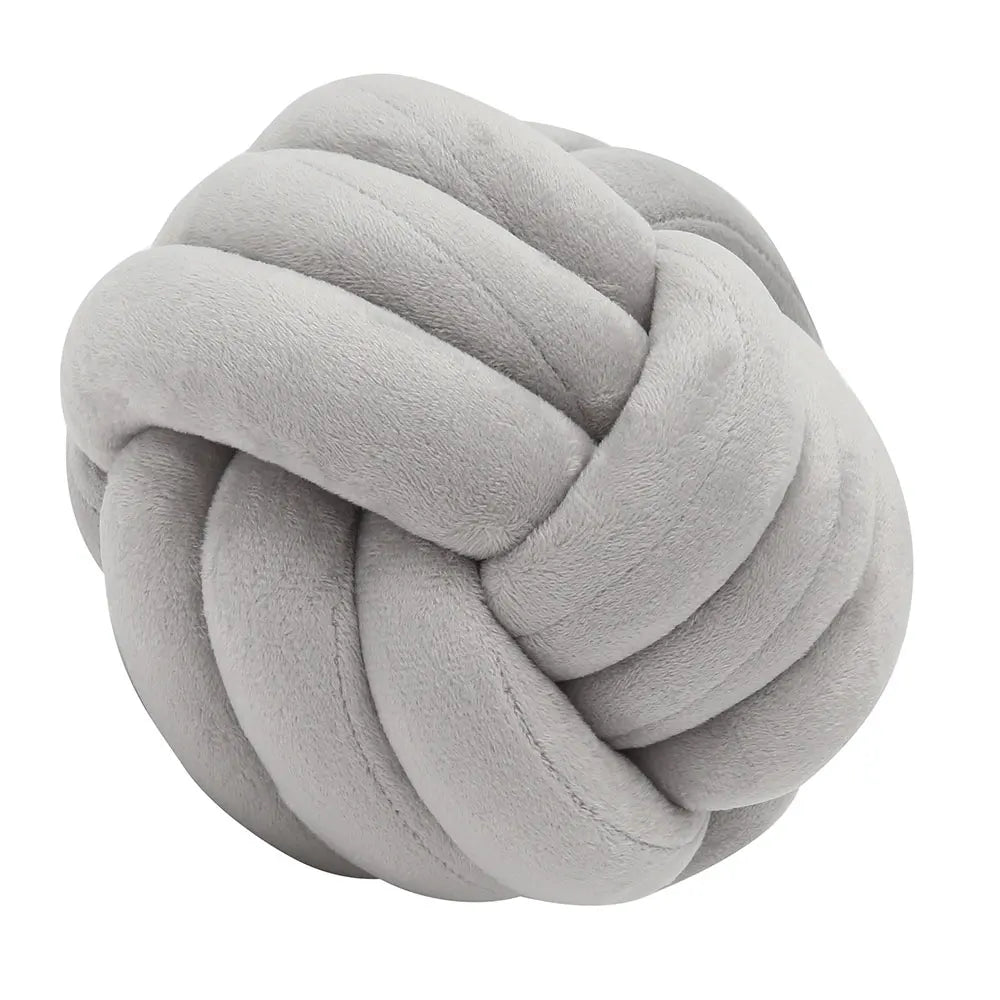 EZPZ Warm Nordic Style Round Pillow Cushion Velvet Knotted  Cushion Solid Baby Rest Sleep Dolls Stuffed Kid Adult Bedroom Decor