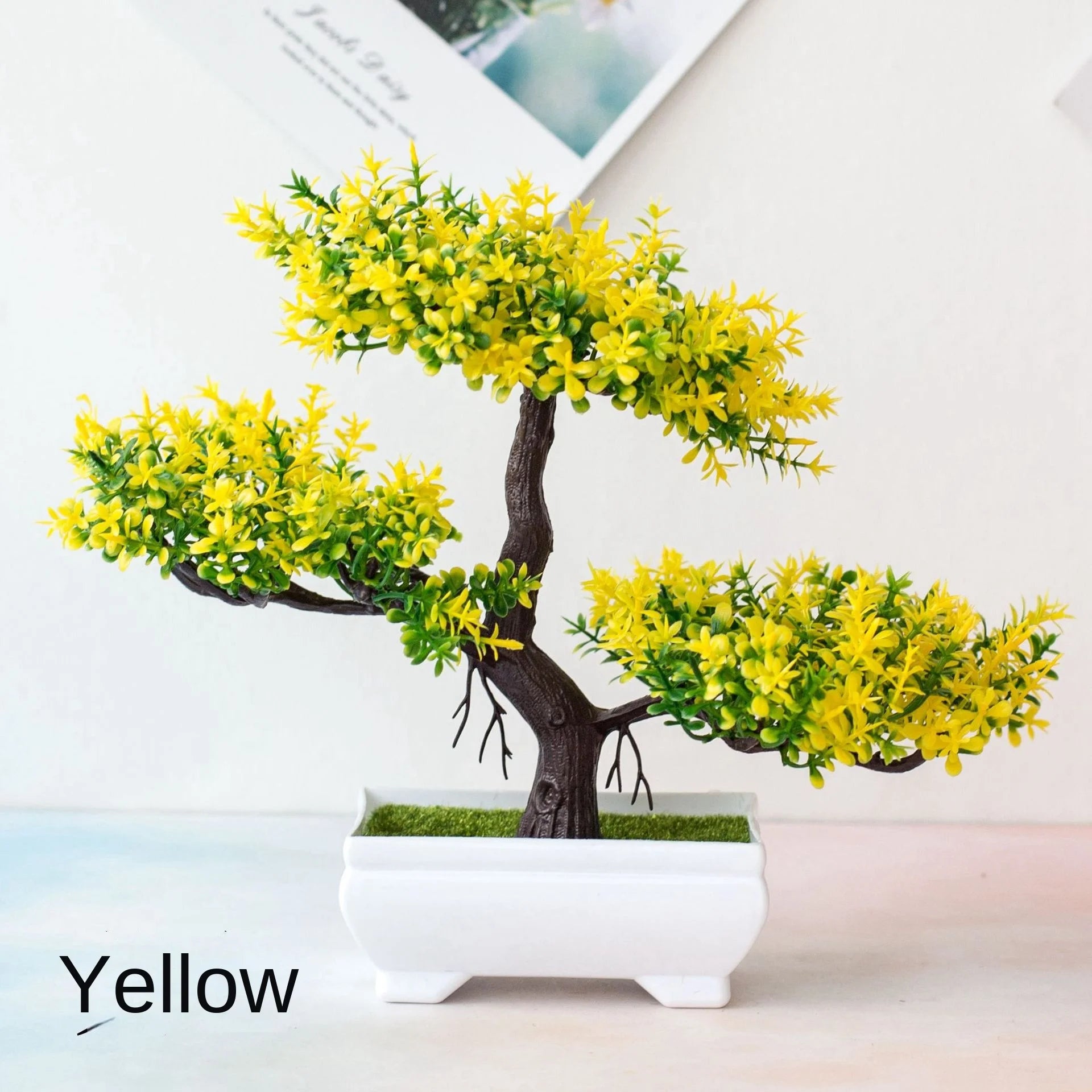 EZPZ Artificial Bonsai Tree Juniper Plant Home Indoor Decorations Green Fake Potted Plants