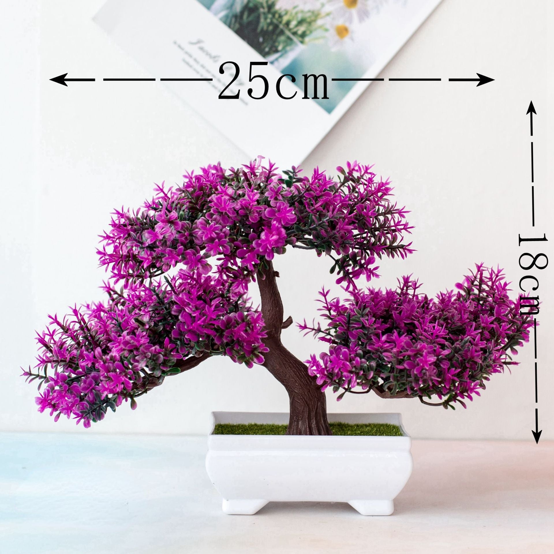 EZPZ Artificial Bonsai Tree Juniper Plant Home Indoor Decorations Green Fake Potted Plants