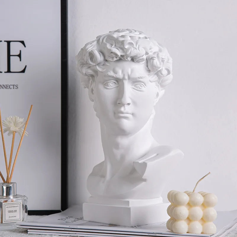 EZPZ European Home Decoration David Head ResinStatues Statues Home Decor  Modern Abstract Art  Bust Sculpture Art Sketch Practice
