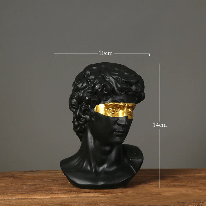 EZPZ European Home Decoration David Head ResinStatues Statues Home Decor  Modern Abstract Art  Bust Sculpture Art Sketch Practice
