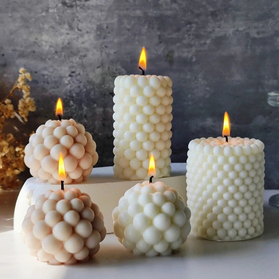 EZPZ Nordic Bubble Cube Scented Candle Soy Wax Aromatherapy Candle Home Bedroom Table Decor Wedding Birthday Gift