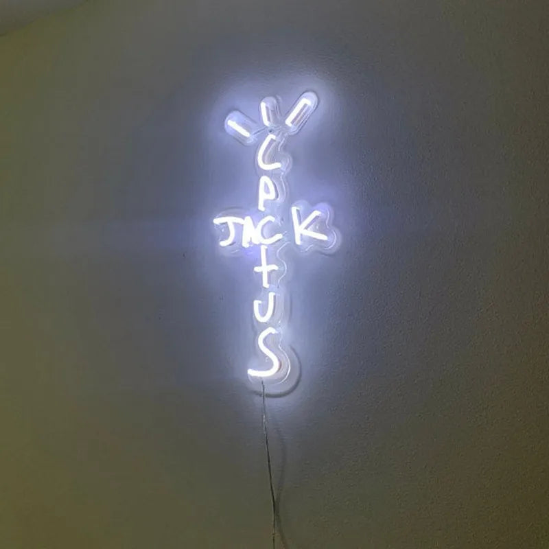 EZPZ Cactus Jack LED Custom Neon Sign USB Light Room Decoration Neon Light Rap West Coast Bedroom Wall Decoration Bar Pub Party Decor